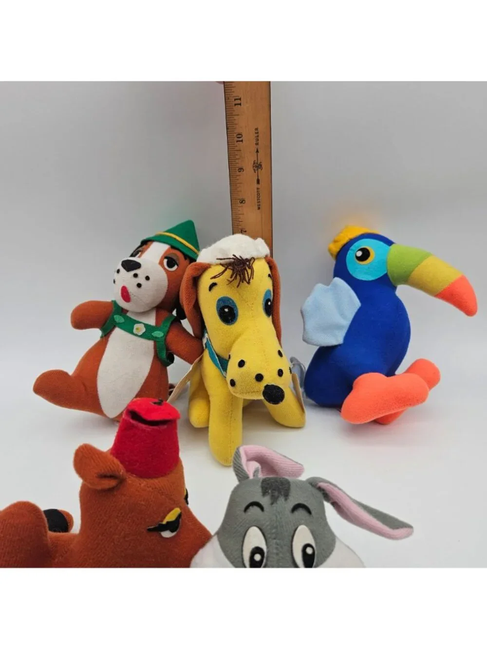 Lot of 6 Vintage 1970s Fun Farm Plush Animals Bugs Bunny Camel Dog Octopus